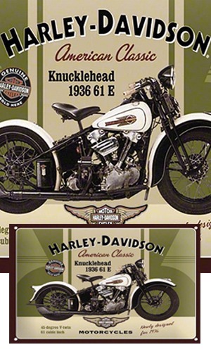 Regalo placa Harley Davidson